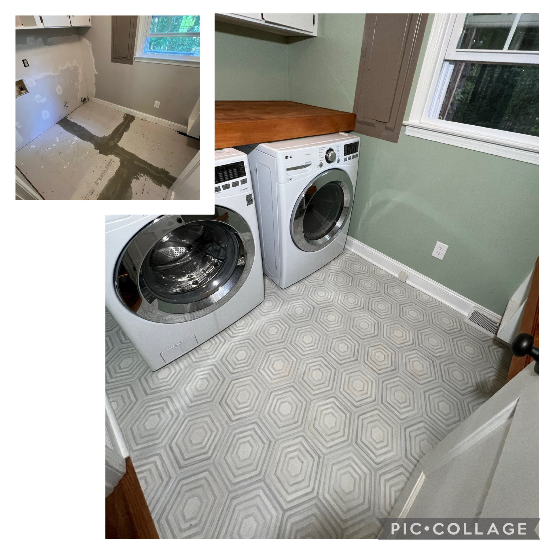 Laundry room tile floor