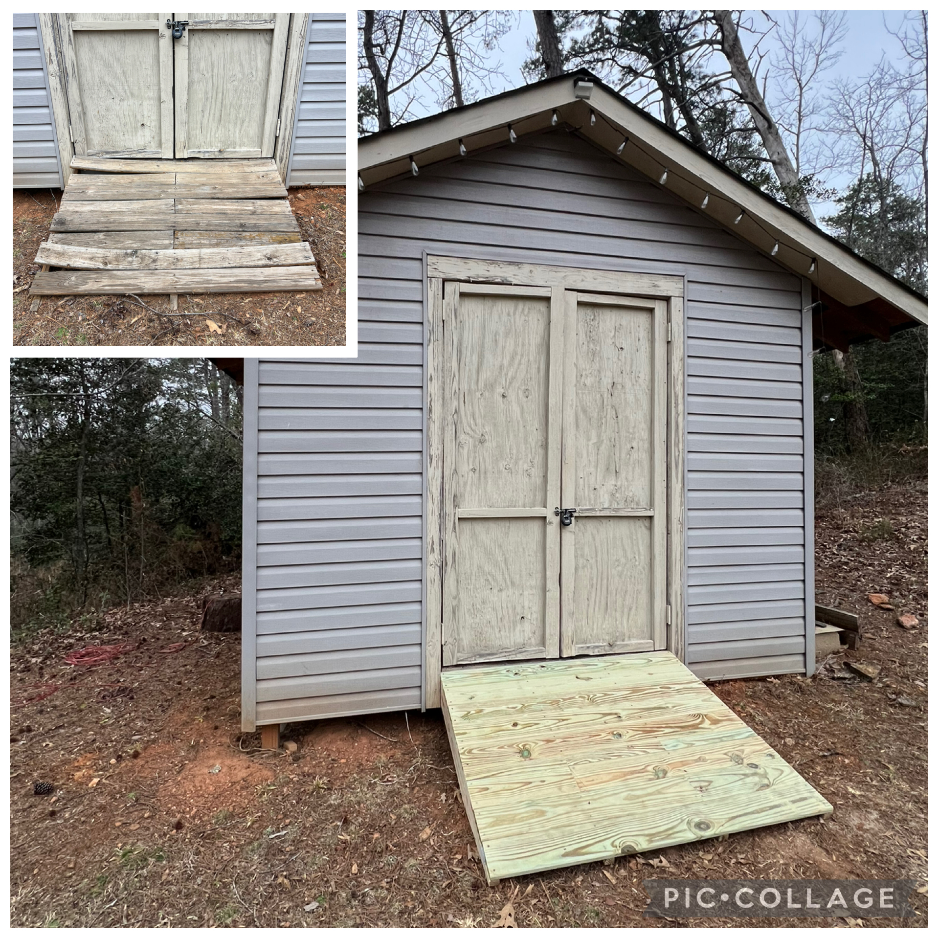 Shed with new ramp